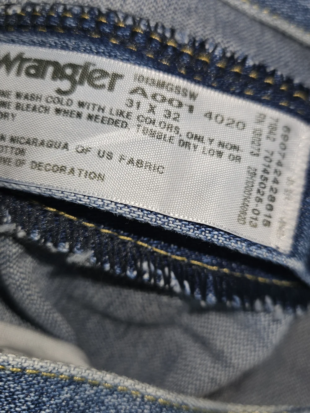 Wrangler Straight Leg Classic Blue Denim Jeans 31x32